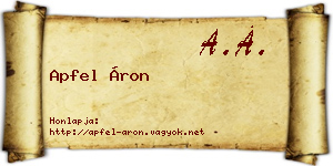 Apfel Áron névjegykártya